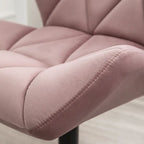 Chaise de bureau pivotante réglable sans accoudoirs, capitonnée de losanges
