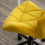 Chaise de bureau pivotante réglable sans accoudoirs, capitonnée de losanges