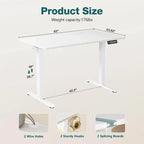 Bureau d'ordinateur ergonomique réglable en hauteur électriquement