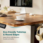 Bureau d'ordinateur ergonomique réglable en hauteur électriquement