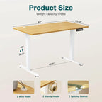 Bureau d'ordinateur ergonomique réglable en hauteur électriquement
