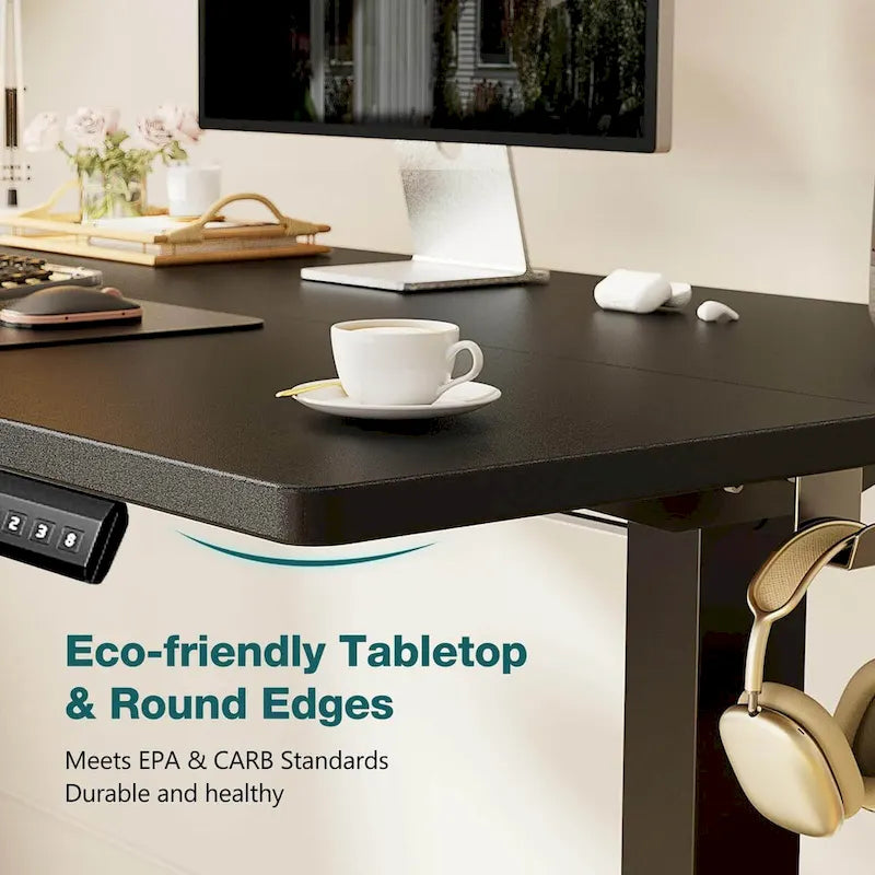 Bureau d'ordinateur ergonomique réglable en hauteur électriquement