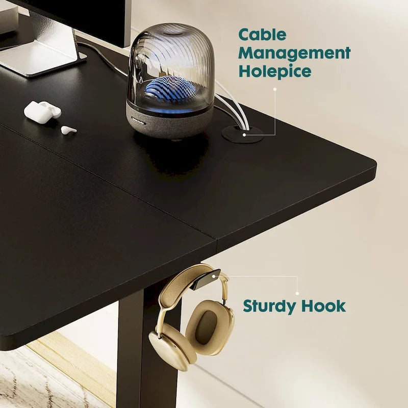 Bureau d'ordinateur ergonomique réglable en hauteur électriquement