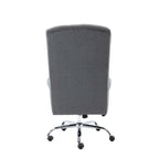 Chaise de bureau Porthos Home Iaen avec dossier à oreilles, revêtement en lin