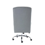 Chaise de bureau Porthos Home Iaen avec dossier à oreilles, revêtement en lin