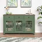Buffet bahut de cuisine de style vintage de 55 po avec tiroirs - 55 po de largeur