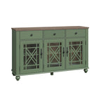 Buffet bahut de cuisine de style vintage de 55 po avec tiroirs - 55 po de largeur