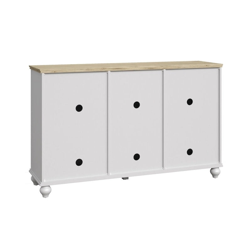 Buffet bahut de cuisine de style vintage de 55 po avec tiroirs - 55 po de largeur