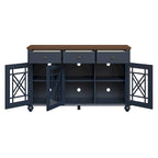 Buffet bahut de cuisine de style vintage de 55 po avec tiroirs - 55 po de largeur