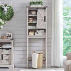 Meuble de rangement de style ferme au-dessus des toilettes, armoire au-dessus des toilettes