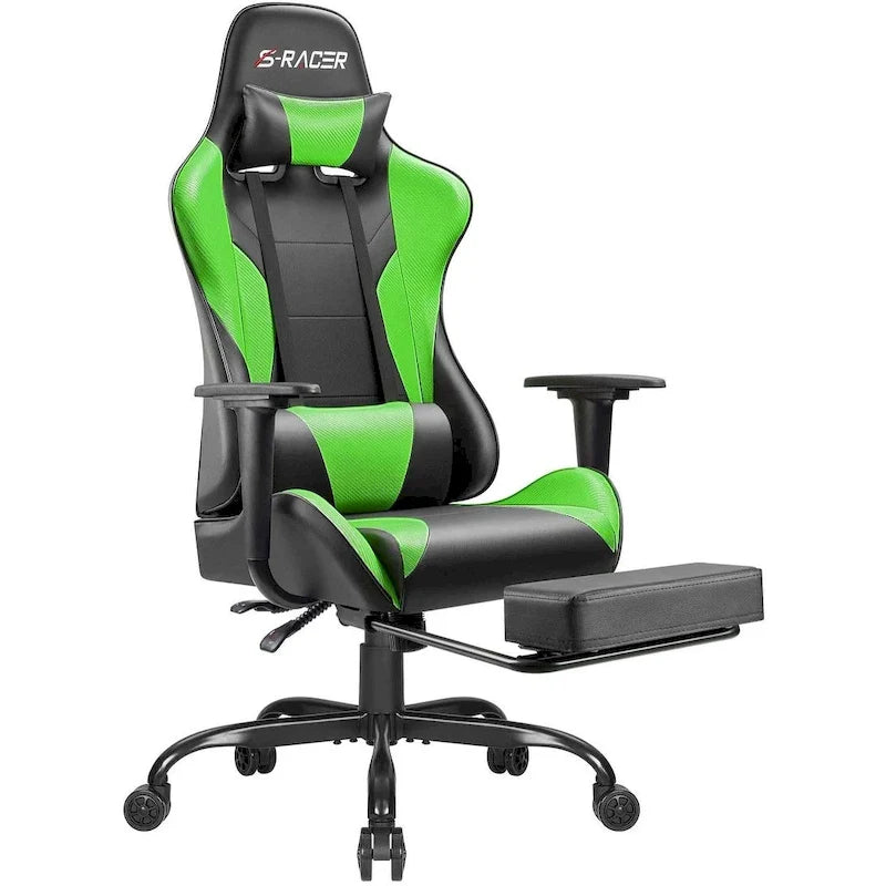 Chaise de jeu avec repose-pieds - Chaise de bureau ergonomique