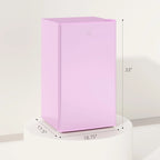 HOMCOM Mini-réfrigérateur avec congélateur 90 L, petit réfrigérateur avec thermostat réglable pour chambre