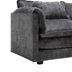 Canapé d'angle modulable trois places surdimensionné et confortable en tissu chenille