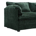 Canapé d'angle modulable trois places surdimensionné et confortable en tissu chenille