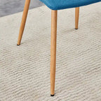 Chaise d'appoint en lin avec pieds en métal (Lot de 4)
