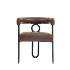 Chaises de salle à manger contemporaines en chenille/cuir (lot de 2)