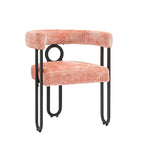 Chaises de salle à manger contemporaines en chenille/cuir (lot de 2)