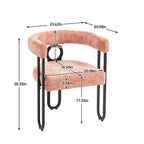 Chaises de salle à manger contemporaines en chenille/cuir (lot de 2)