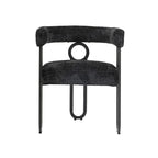 Chaises de salle à manger contemporaines en chenille/cuir (lot de 2)
