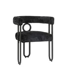 Chaises de salle à manger contemporaines en chenille/cuir (lot de 2)