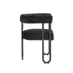 Chaises de salle à manger contemporaines en chenille/cuir (lot de 2)