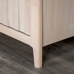 Commode double à 6 tiroirs Seren Mid-Century Modern blanc cassé en bois massif de Furniture of America