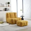 Fauteuil poire Oaks Aura moelleux, canapé paresseux super doux avec mousse à mémoire de forme et ottoman, fauteuil poire d'intérieur moderne