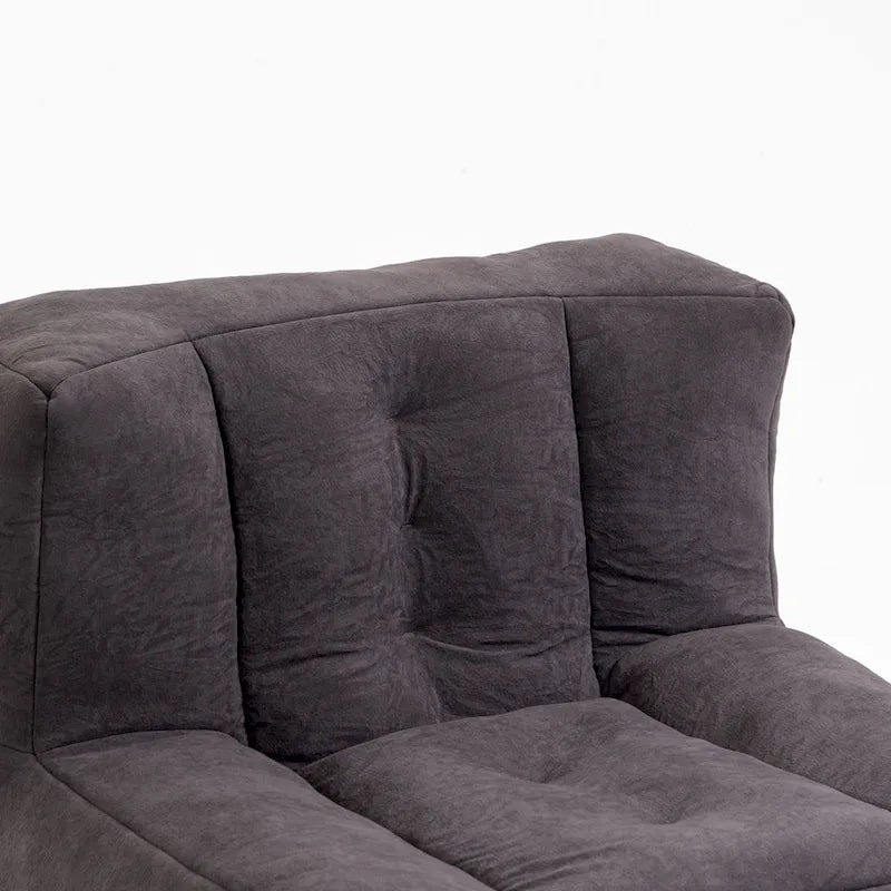 Fauteuil poire Oaks Aura moelleux, canapé paresseux super doux avec mousse à mémoire de forme et ottoman, fauteuil poire d'intérieur moderne