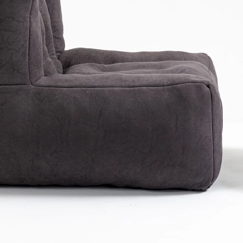 Fauteuil poire Oaks Aura moelleux, canapé paresseux super doux avec mousse à mémoire de forme et ottoman, fauteuil poire d'intérieur moderne