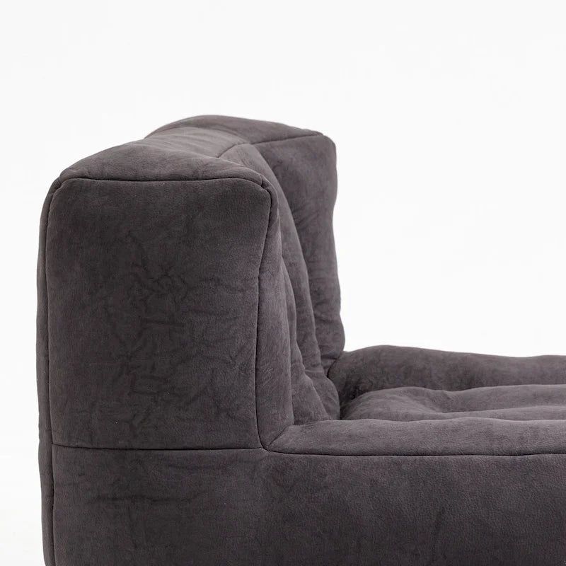Fauteuil poire Oaks Aura moelleux, canapé paresseux super doux avec mousse à mémoire de forme et ottoman, fauteuil poire d'intérieur moderne