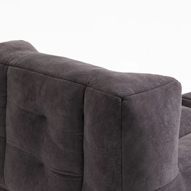 Fauteuil poire Oaks Aura moelleux, canapé paresseux super doux avec mousse à mémoire de forme et ottoman, fauteuil poire d'intérieur moderne