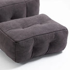 Fauteuil poire Oaks Aura moelleux, canapé paresseux super doux avec mousse à mémoire de forme et ottoman, fauteuil poire d'intérieur moderne