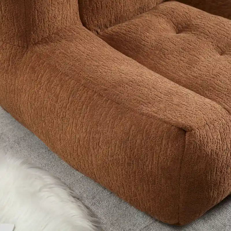 Fauteuil poire Oaks Aura moelleux, canapé paresseux super doux avec mousse à mémoire de forme et ottoman, fauteuil poire d'intérieur moderne