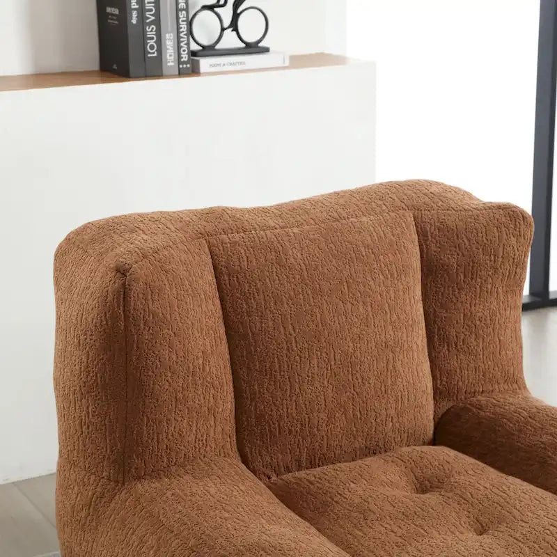 Fauteuil poire Oaks Aura moelleux, canapé paresseux super doux avec mousse à mémoire de forme et ottoman, fauteuil poire d'intérieur moderne