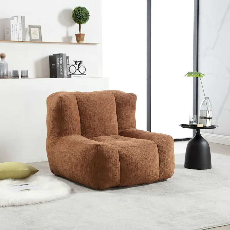 Fauteuil poire Oaks Aura moelleux, canapé paresseux super doux avec mousse à mémoire de forme et ottoman, fauteuil poire d'intérieur moderne