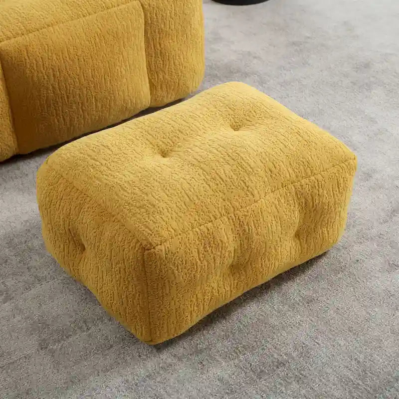 Fauteuil poire Oaks Aura moelleux, canapé paresseux super doux avec mousse à mémoire de forme et ottoman, fauteuil poire d'intérieur moderne