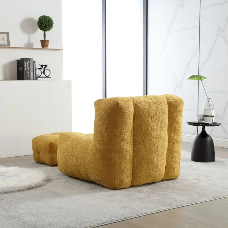 Fauteuil poire Oaks Aura moelleux, canapé paresseux super doux avec mousse à mémoire de forme et ottoman, fauteuil poire d'intérieur moderne