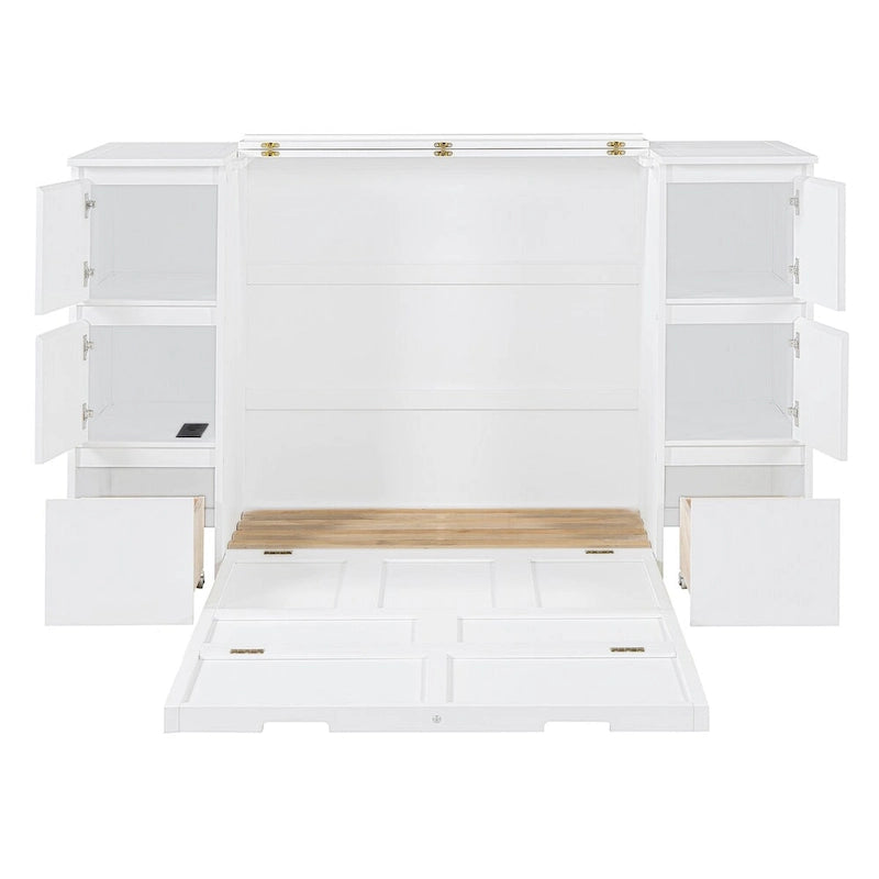 Lit escamotable grand format avec tiroirs