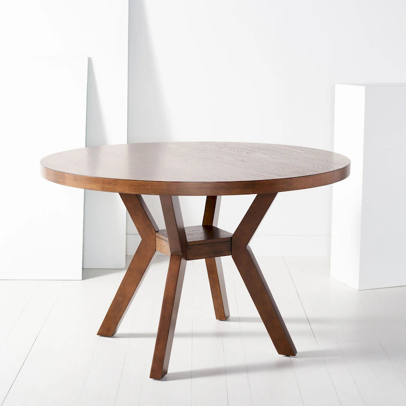 Table à manger ronde en bois Orestilla SAFAVIEH Couture - 48Wx48Dx30H