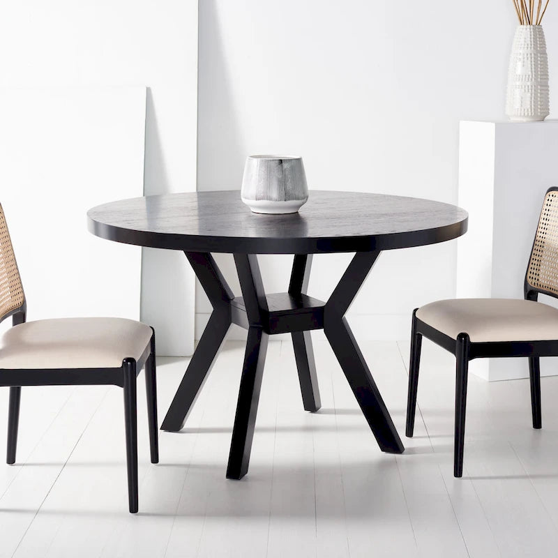 Table à manger ronde en bois Orestilla SAFAVIEH Couture - 48Wx48Dx30H