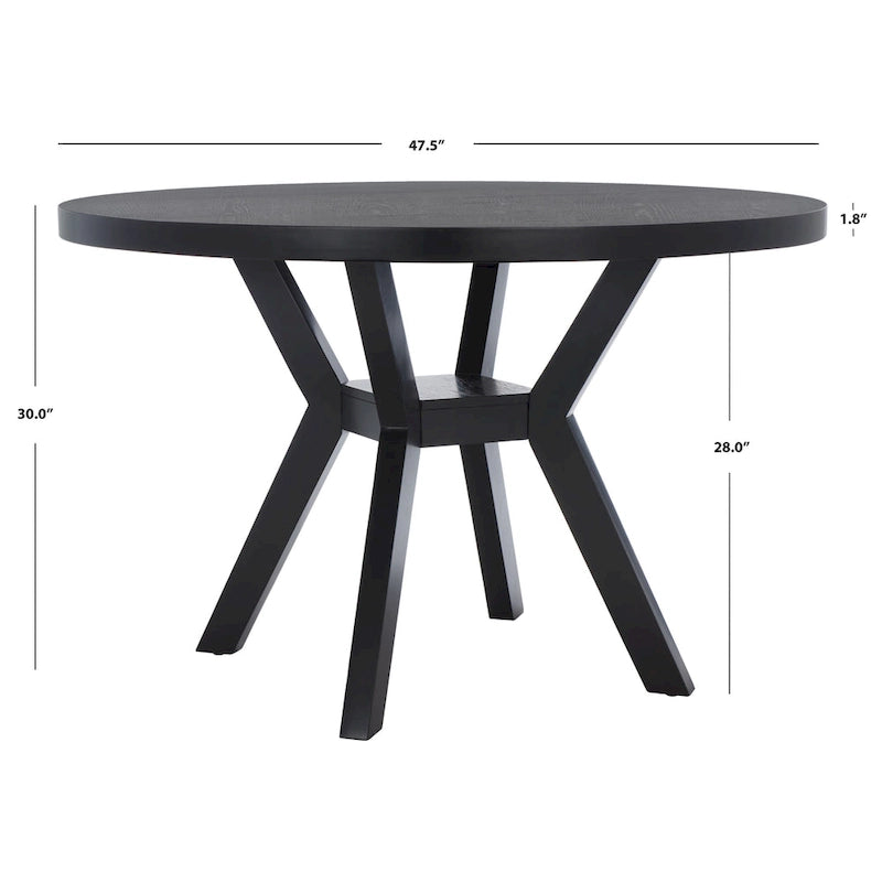 Table à manger ronde en bois Orestilla SAFAVIEH Couture - 48Wx48Dx30H