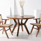 Table à manger ronde en bois Orestilla SAFAVIEH Couture - 48Wx48Dx30H