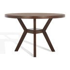 Table à manger ronde en bois Orestilla SAFAVIEH Couture - 48Wx48Dx30H