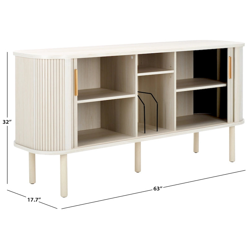 Buffet/Meuble TV Tealla 2 portes tambour SAFAVIEH Home. - 63Lx18Px32H