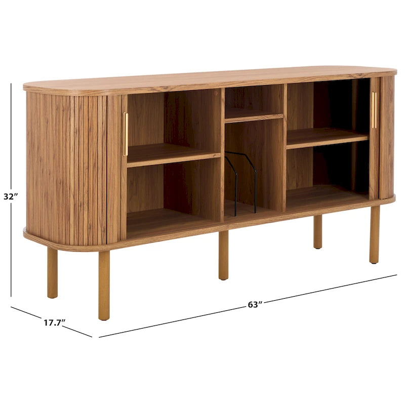 Buffet/Meuble TV Tealla 2 portes tambour SAFAVIEH Home. - 63Lx18Px32H