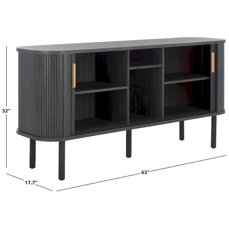 Buffet/Meuble TV Tealla 2 portes tambour SAFAVIEH Home. - 63Lx18Px32H