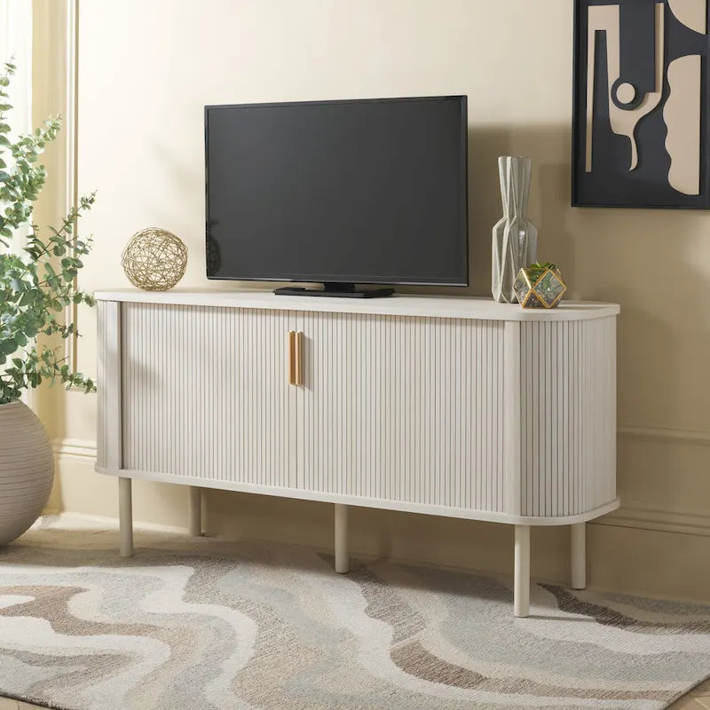 Buffet/Meuble TV Tealla 2 portes tambour SAFAVIEH Home. - 63Lx18Px32H