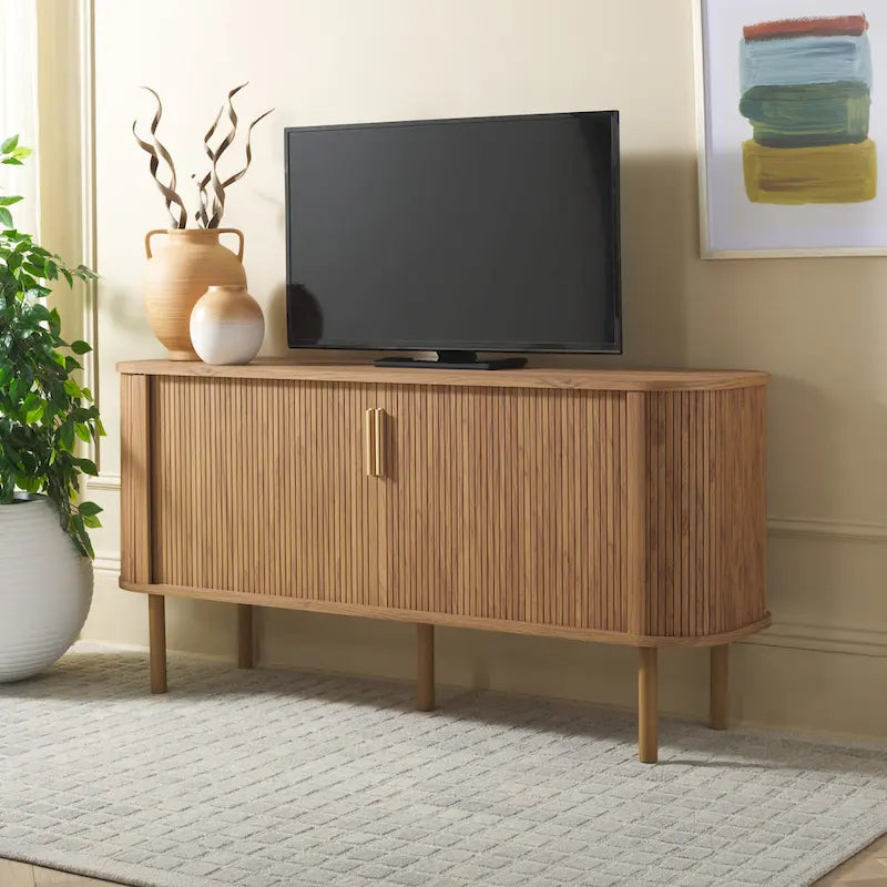 Buffet/Meuble TV Tealla 2 portes tambour SAFAVIEH Home. - 63Lx18Px32H