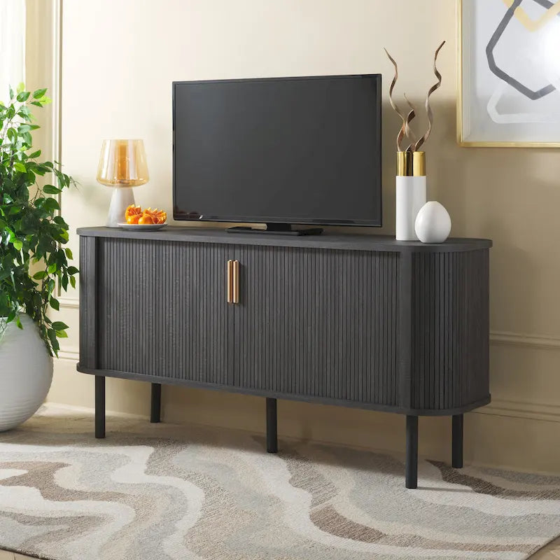 Buffet/Meuble TV Tealla 2 portes tambour SAFAVIEH Home. - 63Lx18Px32H