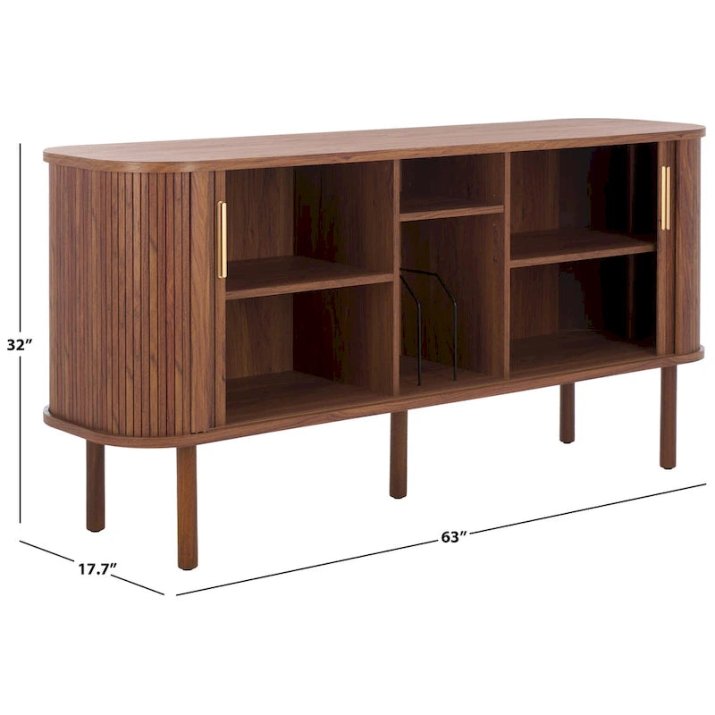 Buffet/Meuble TV Tealla 2 portes tambour SAFAVIEH Home. - 63Lx18Px32H